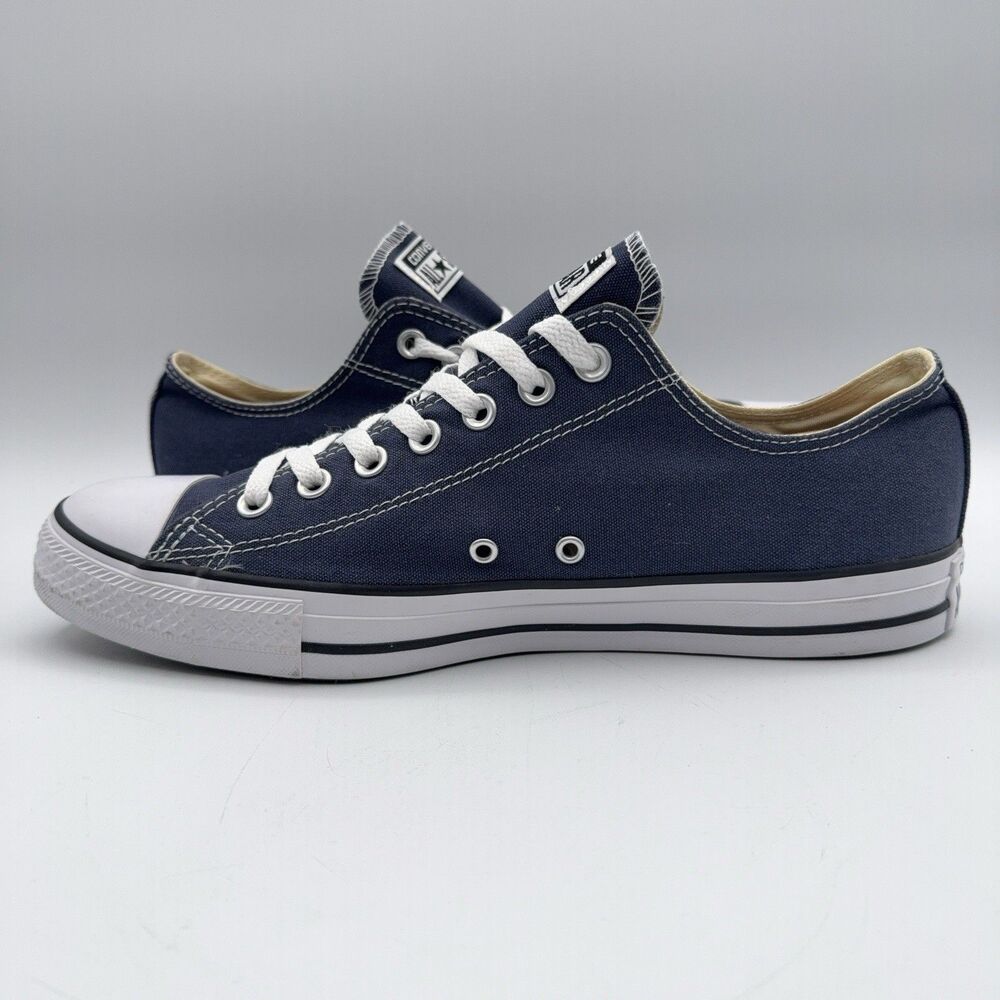Converse Chuck Taylor All Star Low Top Navy Blue Canvas Sneakers Men’s 10 Womens - Picture 10 of 10